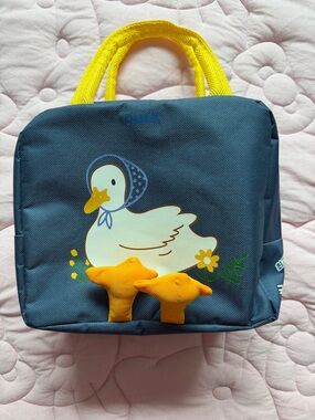 DUCK Navy Blue & Yellow Duck Lunch Tote Bag